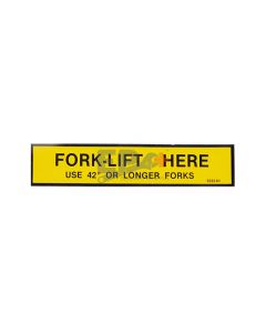 UpRight 005222-001 Decal, Fork Lift