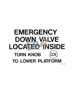 UpRight 005223-001 Decal, Emergency