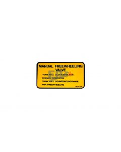 UpRight 008177-000 Decal, Freewheeling Valve