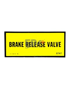 UpRight 008747-000 Decal, Brake Release