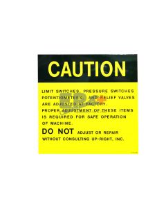 UpRight 027992-000 Decal, Caution