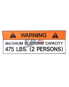 UpRight 058761-000 Decal, 475 Capacity