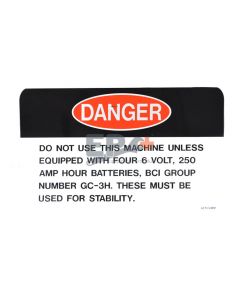 UpRight 061513-000 Decal, Danger, Use Only
