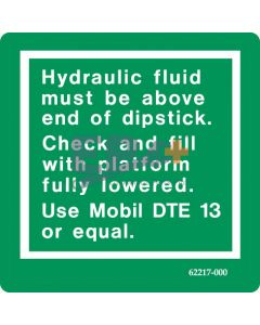 Label, Hydraulic Fluid