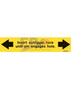UpRight 062218-001 Label, Outrigger