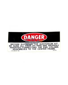 UpRight 062465-000 Label, Danger