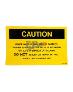 UpRight 062561-000 Decal, Caution