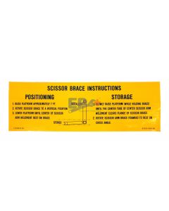 UpRight 063255-000 Label, Scissor Brace