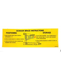 UpRight 063255-001 Label, Scissor Brace