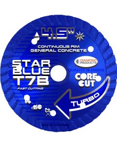 DIAMOND PRO 74960 4-1/2 x.080x7/8  star blue turbo blade   - EParts Plus