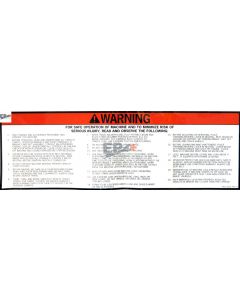 Gradall 90553028 Warning Decal