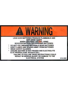 Gradall 91143284 Decal, Warning, Battery Hazard