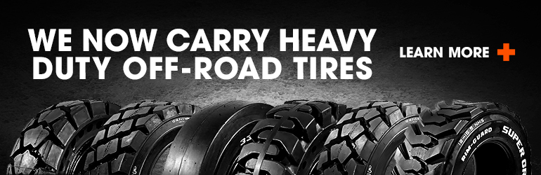 Equipment Parts Plus now carries heavy duty off-road tires