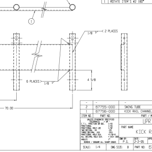 RAIL,KICK,WELDMENT