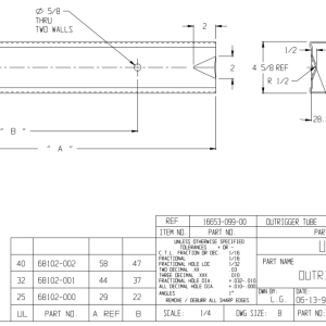 OUTRIGGER TUBE X29
